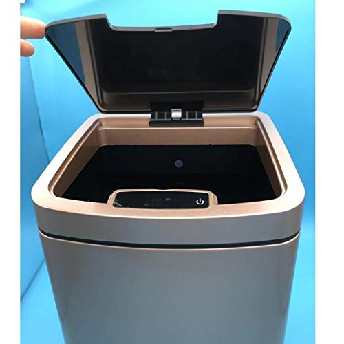 ZYJBM Akıllı çöp tenekesi Otomatik sensörlü çöp kovası Kolu ile İç Kova çöp kutusu Kare çöp tenekesi Ev Mutfak Çöp