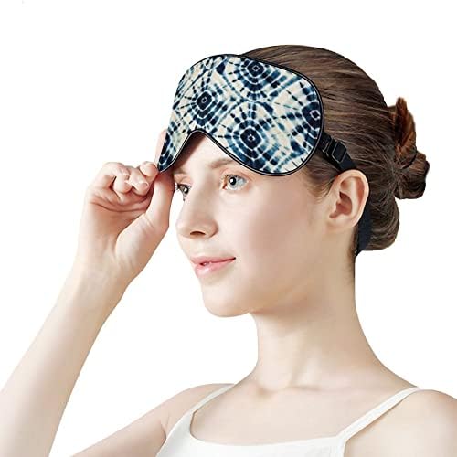 Kravat boya uyku maskesi yumuşak ve rahat göz maskesi ayarlanabilir kafa bandı ışık engelleme göz kapağı