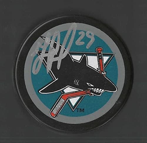 Jimmy Waite İmzalı San Jose Köpekbalıkları Hatıra Diski-İmzalı NHL Diskleri