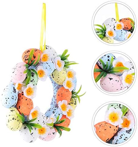 VALİCLUD Yumurta Süs Paskalya Çelenk Çelenk Köpük Renkli Yumurta Asılı Çelenk için Parti Festivali Ön Kapı Ev Duvar