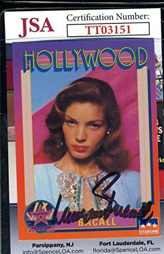 Lauren Bacall JSA Coa, 1991 Starline Hollywood Kart İmzasını İmzaladı