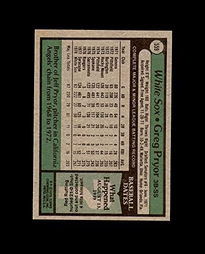 Greg Pryor El İmzalı 1979 Topps Chicago White Sox İmzası