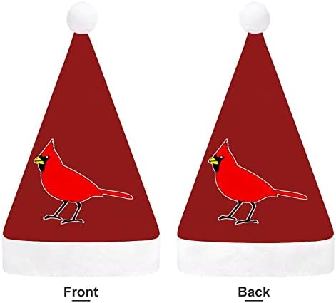 Kuzey Kardinal Kuş Noel Şapka Santa Şapka Unisex Yetişkinler için Konfor Klasik Noel Kap Noel Partisi Tatil için