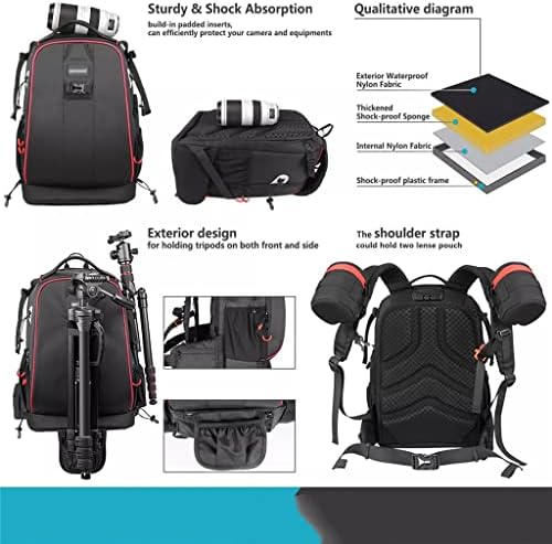Sırt çantaları Pro kamera çantası Su Geçirmez Darbeye Dayanıklı Ayarlanabilir Yastıklı Kamera sırt çantası Anti-Hırsızlık
