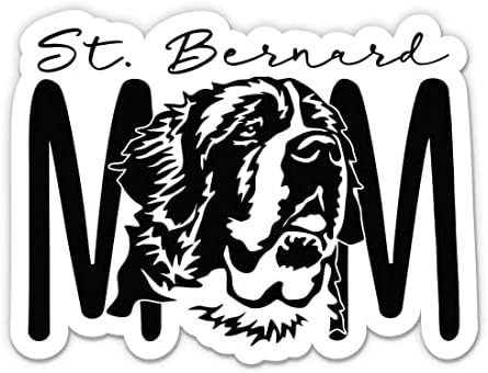 St Bernard Anne Sticker-3 laptop etiketi - Su Geçirmez Vinil Araba, Telefon, Su Şişesi-Saint Bernard Çıkartması