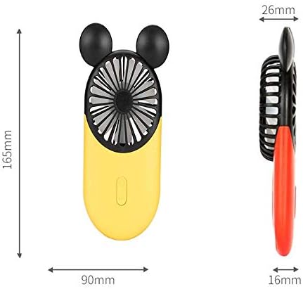 Kbinter Sevimli kişisel Mini Fan, El ve taşınabilir USB şarj edilebilir Fan ile güzel led ışık, 3 ayarlanabilir hız,