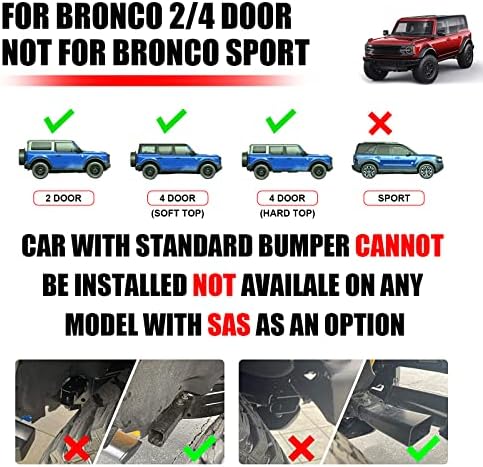 4 Adet Crash Bar Uç Kapakları Ön Aks Fişi Kauçuk Kapak Koruma Ford Bronco 2021 2022 için 2/4 Kapı, ön Tampon Fişi