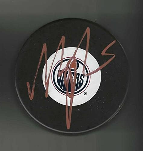 Magnus Paajarvi İmzalı Edmonton Oilers Diski-İmzalı NHL Diskleri