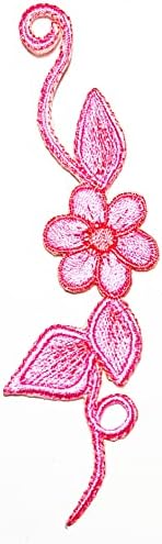 Kleenplus Güzel Pembe çiçek askılığı İşlemeli Yamalar üzerinde Demir Dikmek moda Etiket El Sanatları Projeleri Aksesuar