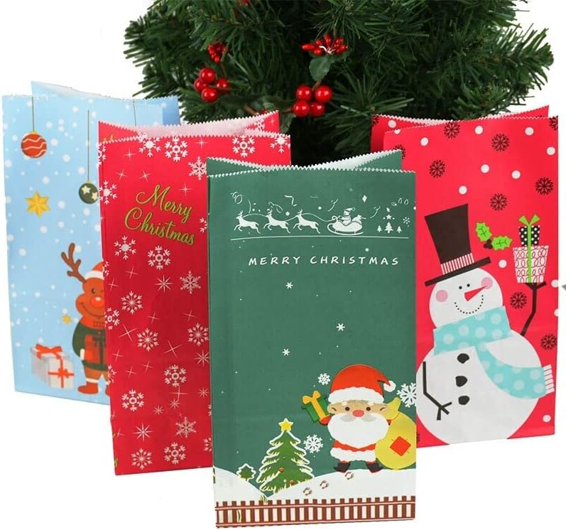 Sevimli Noel Süsleri Süsler 2022, 23 x 13 cm Zanaat Noel Hediyesi Çantalar Noel Hediyesi Şeker Paketleme Çantası Kar