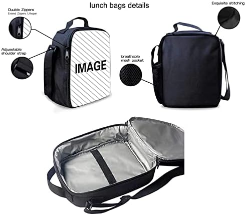 Buybai Çocuklar okul çantası 3 Set Kız okul sırt çantası + Yalıtımlı Öğle Yemeği Çantası Tutucu + Kalem Kutusu 3 Adet,