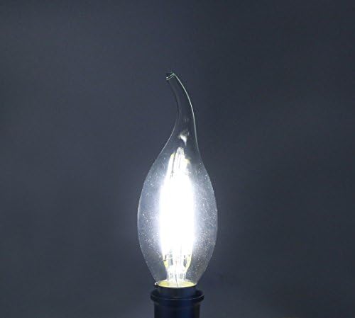 JCKıng (10 paket AC 110 V-130 V 4 W E14 kısılabilir LED filaman ampuller mum alev ucu LED ışık ampul, LED Vintage