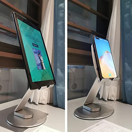 ATOPHK Alüminyum Taşınabilir Stand Ayarlanabilir Tablet Standı Tutucu - 360 Derece Dönen , Masaüstü Tablet Yuvası,