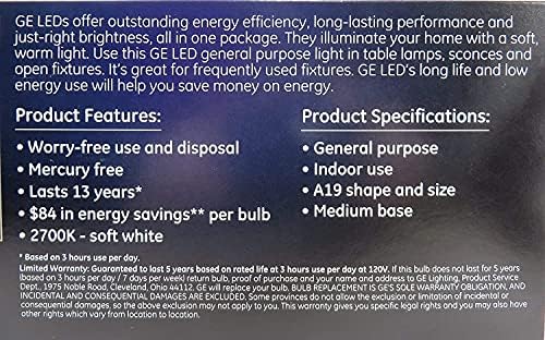 GE 60W Yedek Yumuşak Beyaz LED 8'li Paket
