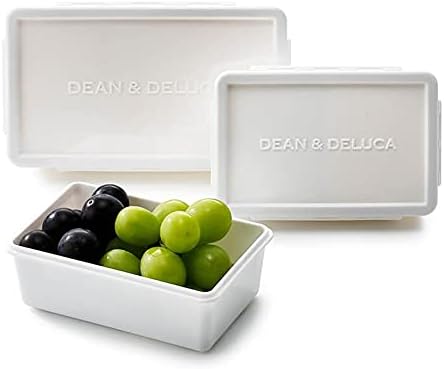 DEAN & DELUCA Lunch Box, Küçük, Beyaz, Mikrodalga Güvenli, Bulaşık makinesinde yıkanabilir, Lunch Box, Kompakt, Basit,