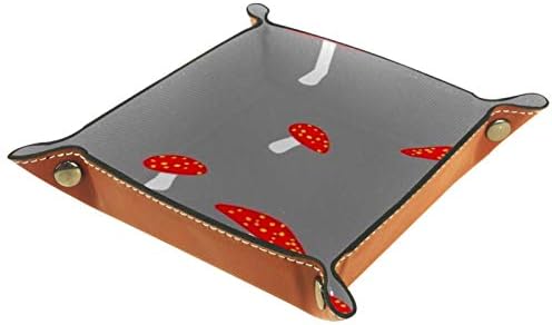Lyetny Kırmızı Şemsiye Küçük Mantar saklama kutusu Şeker Tutucu Çeşitli Eşyalar Tepsi Masaüstü Depolama Organizatör