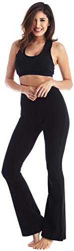 Vıosı Yoga Pantolon Kadınlar için Bootcut Kat Yüksek Belli Pamuk Spandex Salonu Egzersiz Flare Tayt