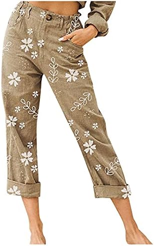 HDZWW Ince Nefes Pantolon Kadın Şerit Yaz Flare Elastik Bel Pantolon Slacking Spandex Yürüyüş Uzun Pantolon