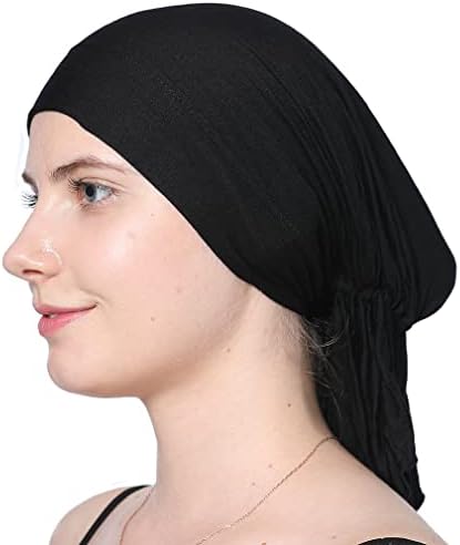 Hophor Önceden Bağlanmış Türban Bere Şapka-Kadınlar için Başörtüsü Underscarf Başörtüsü Kap Üzerinde Kayma