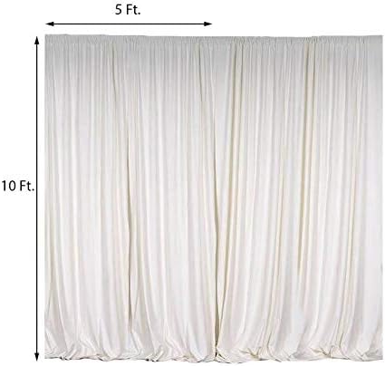 BalsaCircle 10 ft x 10 ft Krem Fildişi Polyester Fotoğraf Backdrop Perdeler Perdeler Panelleri-Düğün Süslemeleri Ev