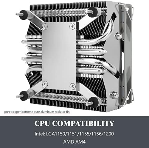 Thermalright AXP-90 X53 Düşük Profilli CPU Hava Soğutucu Oldukça 90mm TL-9015 PWM Fan, 4 ısı borusu, 53mm Yükseklik,