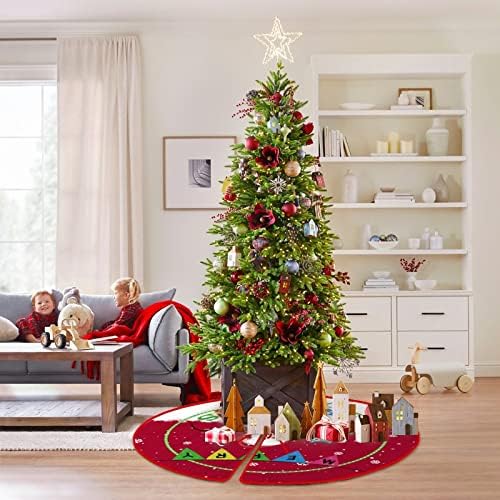 48 İnç Noel Ağacı Etek Merry Christmas Kardan Adam Noel Süsler Mat Noel Kardan Adam Noel Ağacı Etekler Merry Christmas