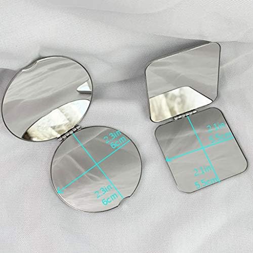 DYPASA makyaj masası aynası Çift Taraflı makyaj masası aynası Taşınabilir Küçük Ayna Paslanmaz Çelik Anti-Damla Metal
