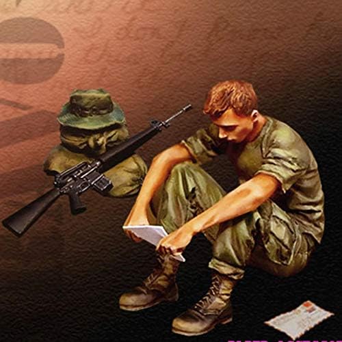 Splindg 1/35 Vietnam Savaşı ABD Askerleri Mektup Okuma Reçine Minyatür kiti, Reçine Asker Modeli demonte ve boyasız