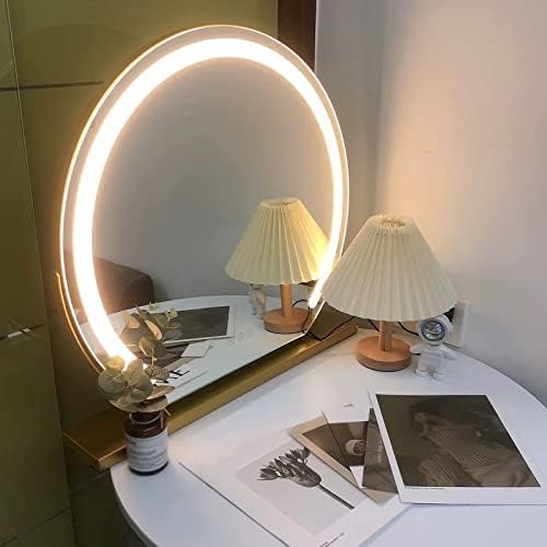 Yuvarlak Ayaklı Makyaj Aynası, Tuvalet Masası Makyaj Aynası, Dokunmatik Ekranlı Makyaj Aynası, Tuvalet Masası için
