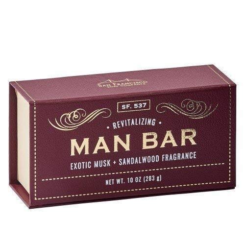 San Francisco Sabun Şirketi Man Bar Oz Bar Sabunu, Sandal Ağacı, ardıç, 10 Ons (SFS-EMS3670-CJB2520)