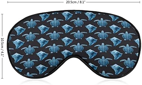 Mavi Deniz Kaplumbağaları kabuklu deniz hayvanı kabuğu Uyku Göz Maskesi Yumuşak Göz Kapakları engelleme ışıkları Körü
