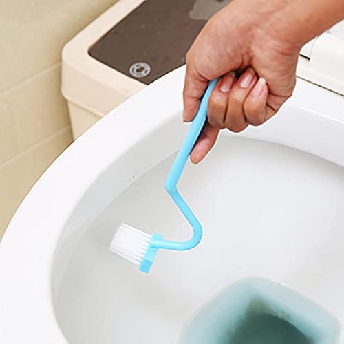 Yerden Tasarruf Sağlayan Klozet Fırçası Tuvalet Temizleme Fırçası Genişletilmiş Saplı Kavisli Hafif kaymaz Çok Amaçlı