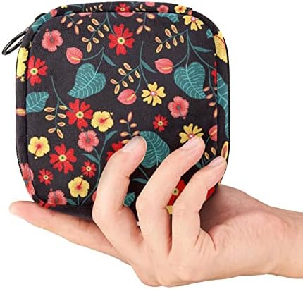Kadınlar ve kızlar için renkli Çiçek Desenli makyaj çantası Fermuarlı çanta seyahat kozmetik düzenleyici