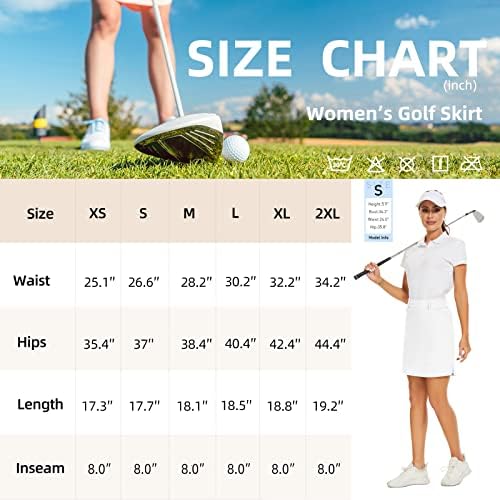 M MOTEEPİ 18 Skorts Etekler Kadınlar için Diz Boyu Golf Etek Tenis Etek Yüksek Belli Skort Atletik Rahat Yaz
