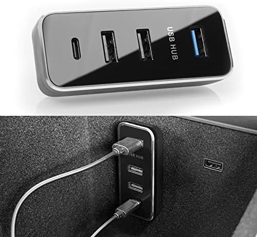 ONKENTET havasız ortam kabini USB Hub 4 in 1 ile Uyumlu Tesla Modeli 3 Y 2021 2022 2023 USB Hub havasız ortam kabini