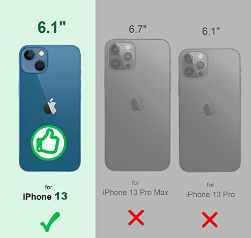 Kalkanlar iPhone 13 Kılıfı için Tasarlandı, Kart Tutuculu Minimalist Cüzdan Kılıfı, Apple iPhone 13 için İnce Koruyucu