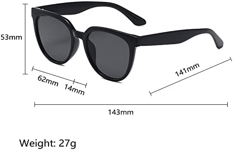 2023 Yeni Kadın Erkek Klasik Kare Polarize Güneş Gözlüğü Retro Moda Sunnies Gözlük Şık Gözlük (Gri, Bir Boyut)