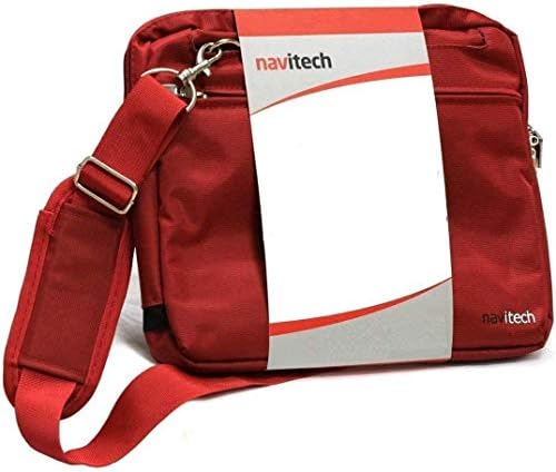 Navitech Kırmızı Şık Suya Dayanıklı Seyahat Çantası-ASUS VivoTab Smart ME400C 10.1 Tablet ile uyumlu