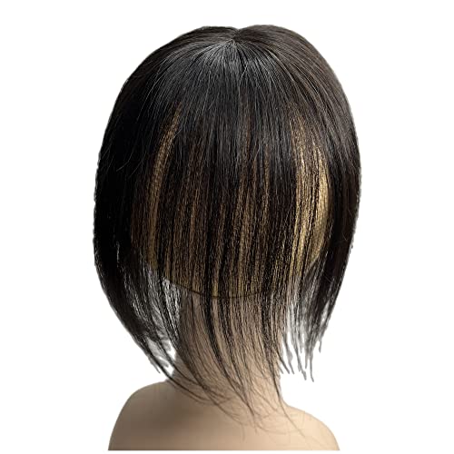 Anemon Takı Saçak İnsan Saçı Toppers 8x10cm Klip Dantel Taban Hairpieces Kadınlar İçin Orta Kısmı Düz 3D Saç Patlama