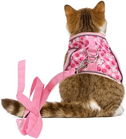 Kedi Örgü göğüs askısı, Giymesi ve Çıkarması Kolay Kediler için Yansıtıcı Kedi Yeleği (XS)