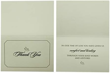 Zarflı Cenaze Teşekkür Kartları / Anlamlı Mesajlı Sempati Kartları / Zarf Kapatma için Dekoratif Zarflı ve Çıkartmalı