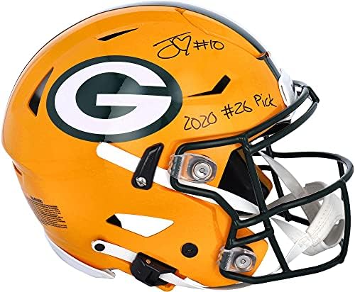 Jordan Love Green Bay Packers İmzalı Riddell Speed Flex 2020 26 PıckYazıtlı Otantik Kask-İmzalı NFL Kaskları