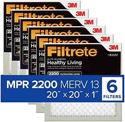 Filtre 14x14x1, AC Fırın Hava Filtresi, Sağlıklı Yaşam Nihai Alerjen, 6'lı Paket ve 20x20x1 Hava Filtresi MPR 2200