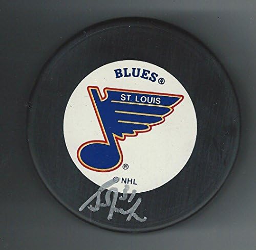 Grant Fuhr İmzalı St Louis Blues Siper Diski Alt İmzalı NHL Disklerinde İmzalandı