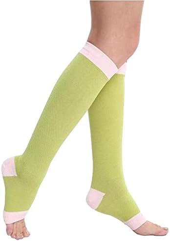 3 Pairs Burnu açık Toeless varis çorabı(15-20mmHg) Erkekler Kadınlar için Destek Çorabı (Mix Renk, L / XL)