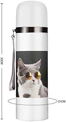 Moda Gözlük Kediler Yalıtımlı Su Şişesi 19 OZ paslanmaz çelik seyahat kupası İçecek Spor Kamp Yürüyüş Açık Havada