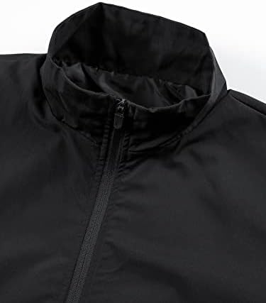 Erkek Ceket Erkekler için Ceketler Erkekler 1 adet Zip Up Eğimli Cep Ceket (Renk: Siyah, Boyut: XX-Large)