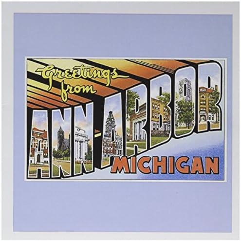 Ann Arbor'dan Selamlar Michigan Manzaralı Kartpostal-Tebrik Kartı, 6 x 6 inç, tek (gc_170230_5)