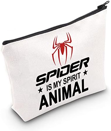 CMNIM Örümcek Film Inspired Makyaj Çantası Örümcek Sevgilisi Hediye Örümcek Benim Ruh Hayvan Fermuarlı kılıf çanta