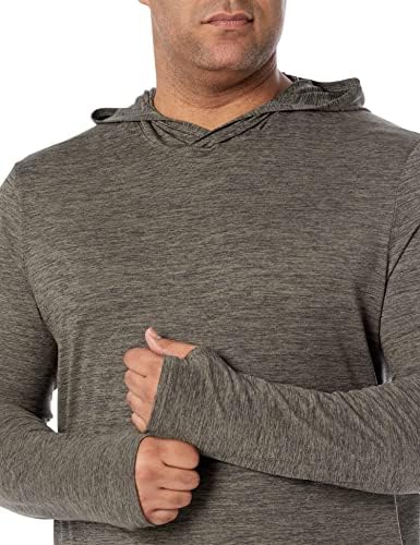 Essentials Erkek Teknoloji Streç Uzun Kollu Kapüşonlu Tişört
